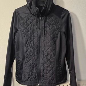 Women’s Fila Sport Black Hooded Long Sleeve Active Jacket